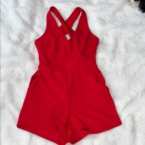 Vibrant Red Women’s romper